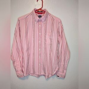 Cruel Girl Pink Striped Button Down Size Small